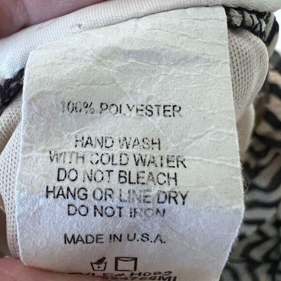 Poetry black and tan chevron high low dress size medium - Picture 8 of 14